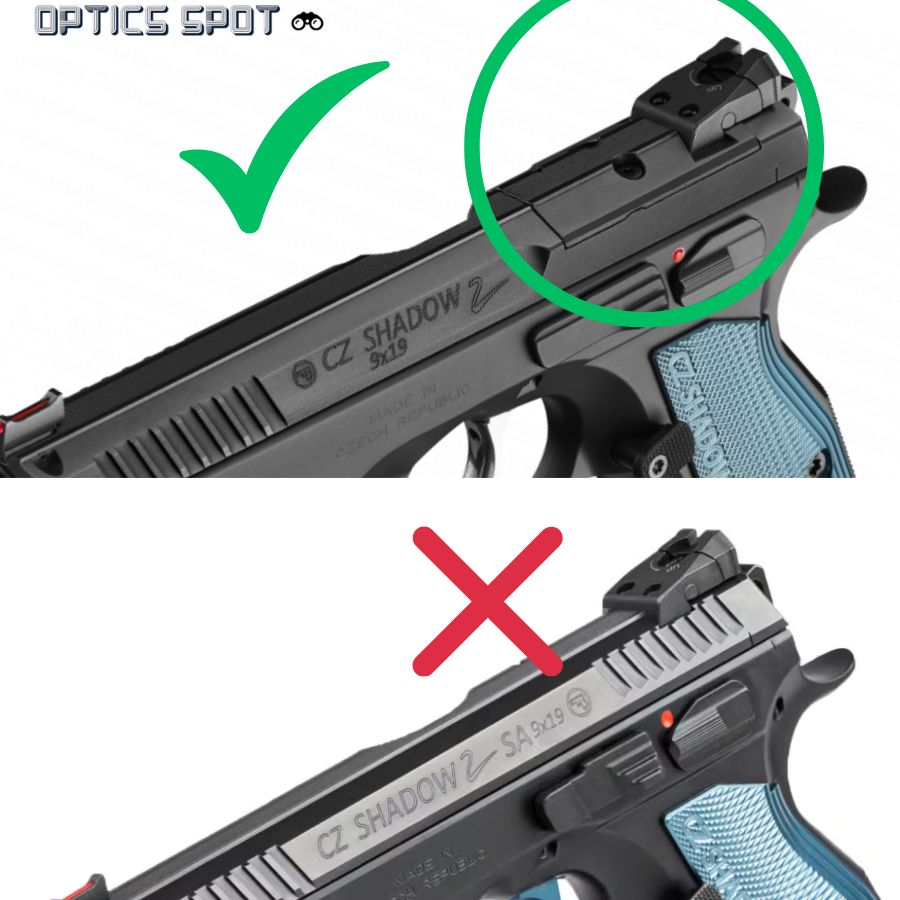 CZ Shadow 2 piastra adattatrice | Trijicon RMR impronta