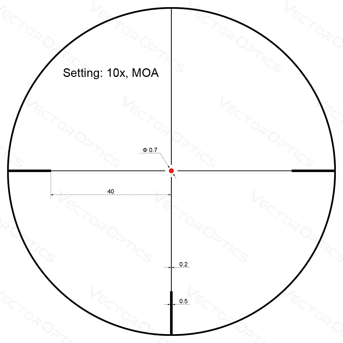 Vector Optics Forester 2-10x40SFP cannocchiale da puntamento per fucile