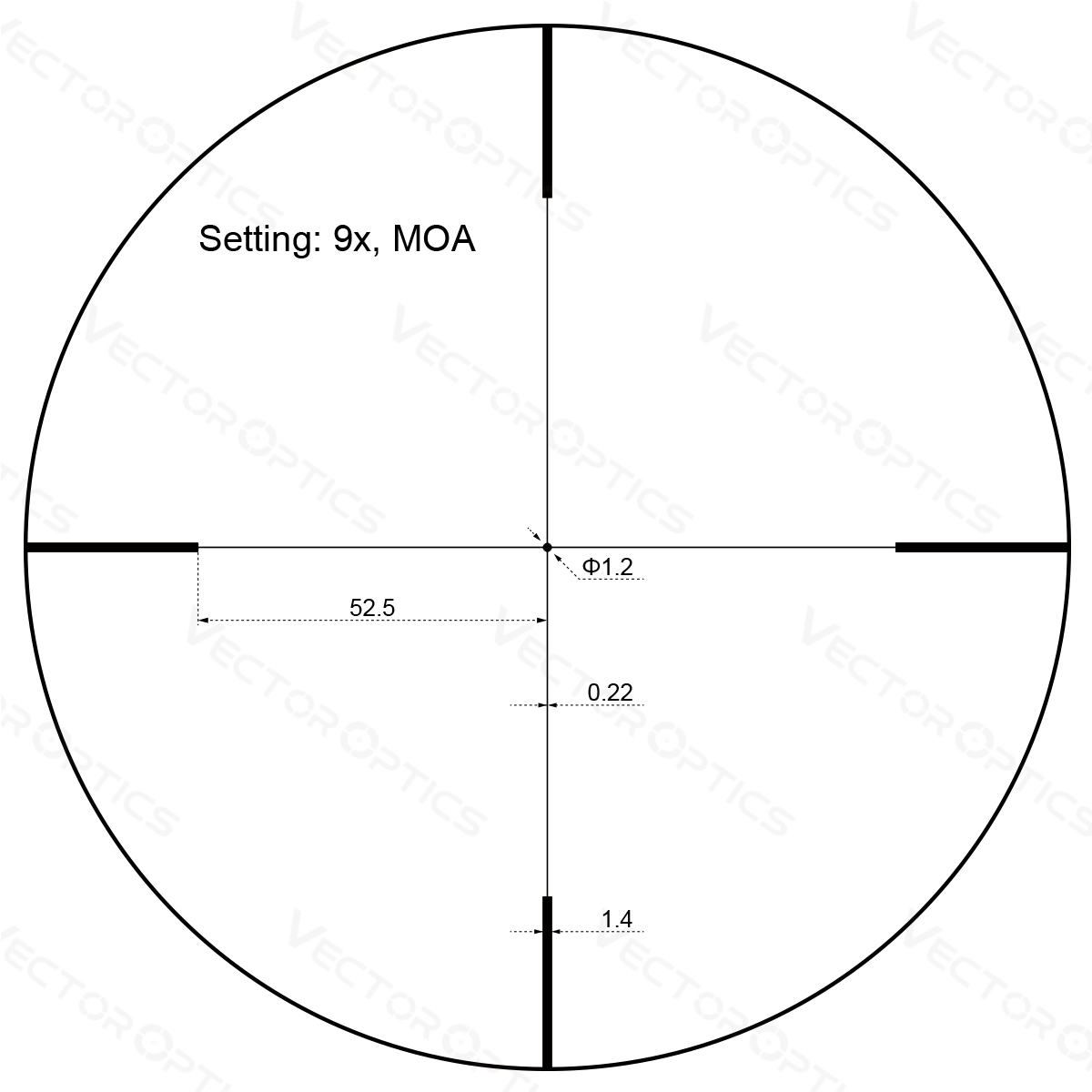 Vector Optics Forester JR. 3-9x40 cannocchiale da puntamento per fucile