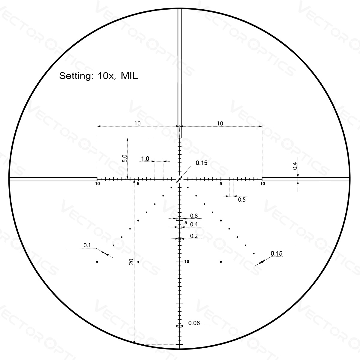 Vector Optics Veyron 10x44 SFP cannocchiale compatto per fucile