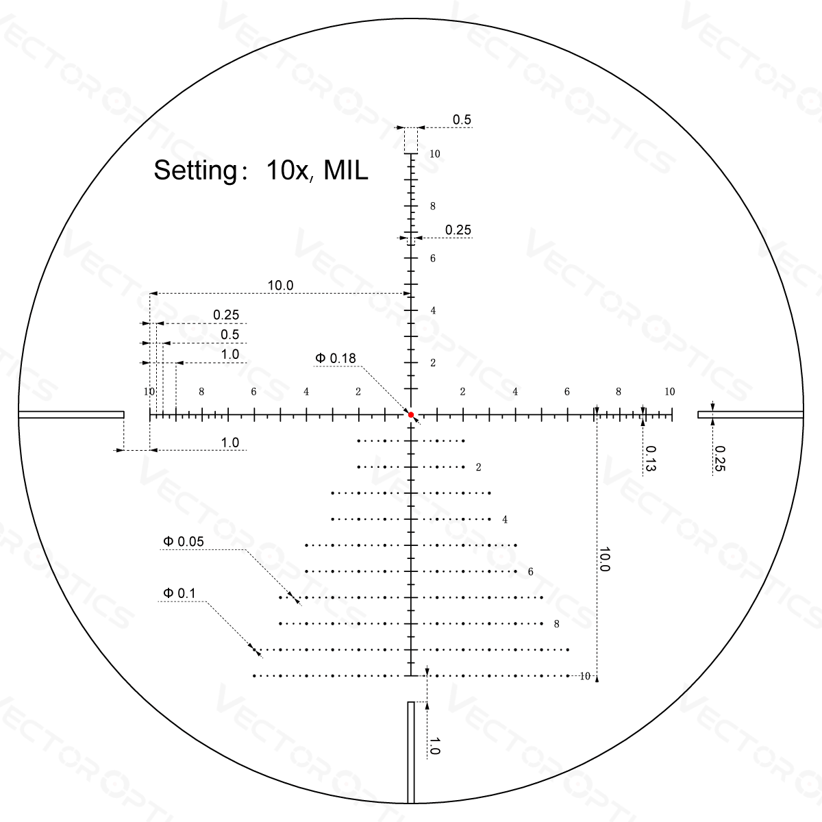Vector Optics Veyron 3-12x44IR SFP cannocchiale compatto per fucile