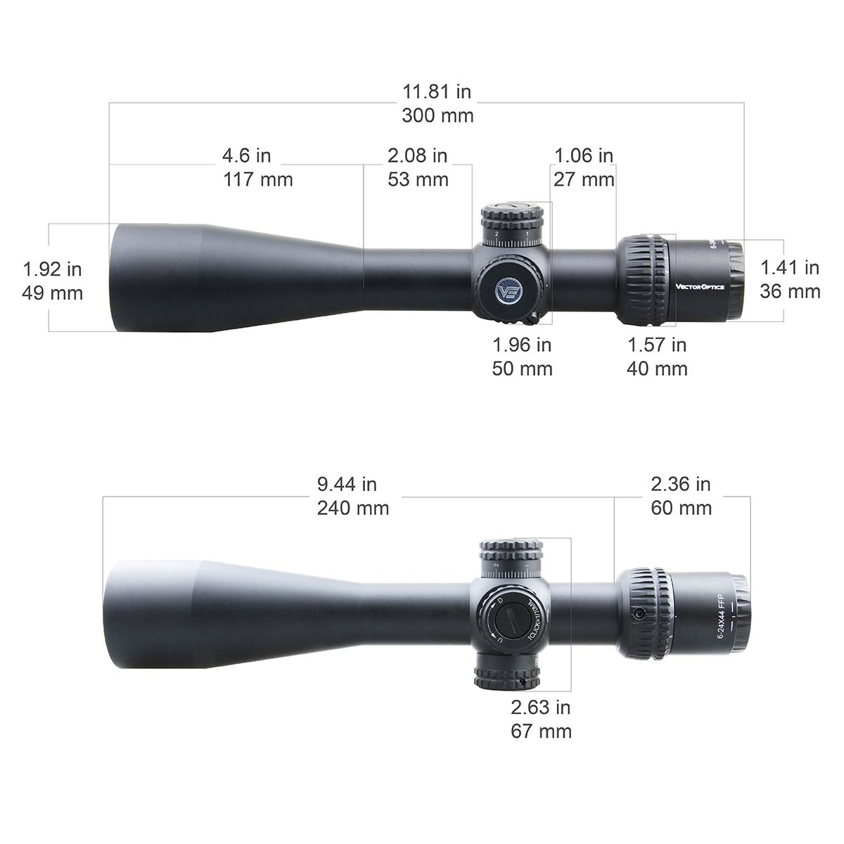 Vector Optics Veyron 6-24x44 FFP cannocchiale da puntamento