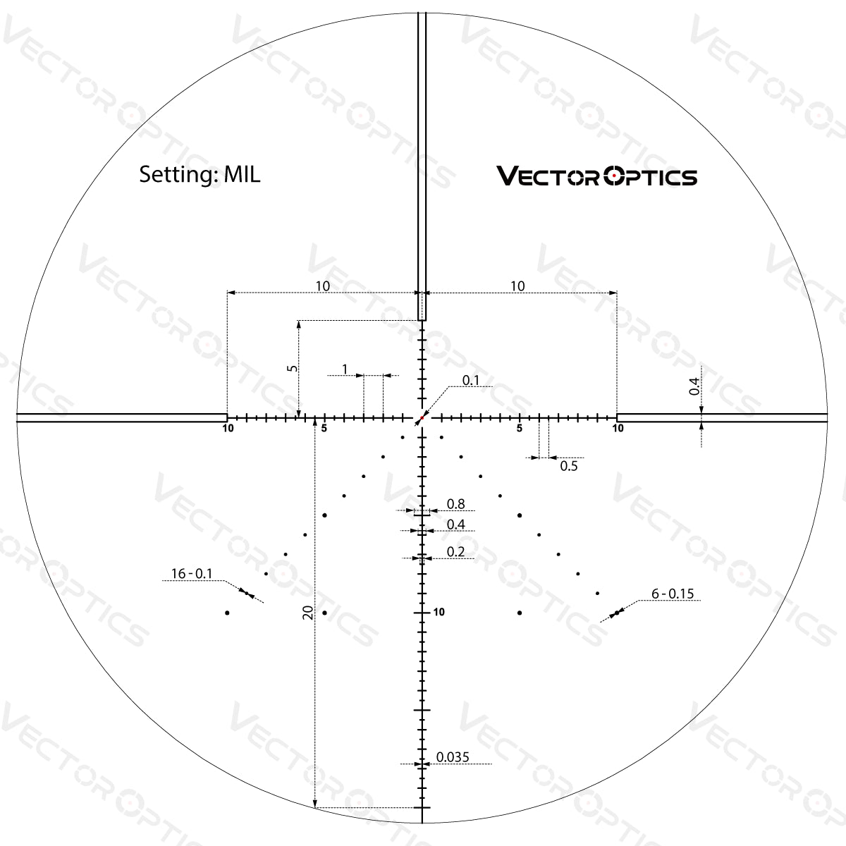 Vector Optics Veyron 6-24x44 IR First Focal Plane cannocchiale da puntamento illuminato per fucile