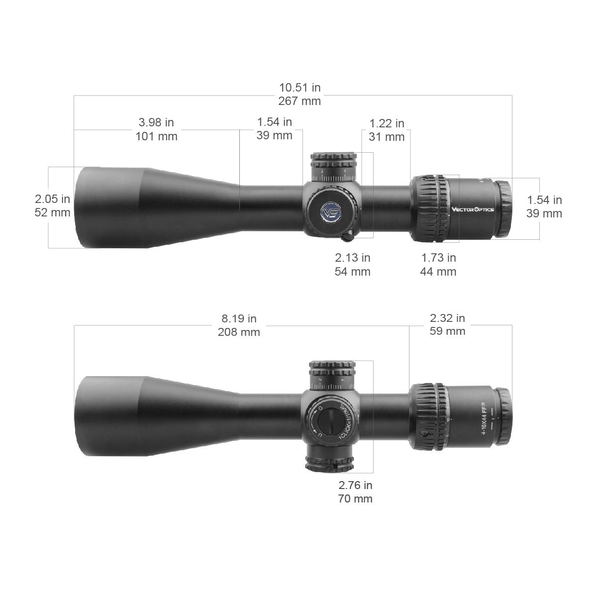 Vector Optics Veyron 4-16x44 cannocchiale da fucile FFP
