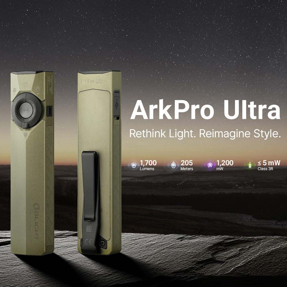 Olight ArkPro Ultra | torcia EDC piatta 4-in-1 | 1.700 lm - Olive Green