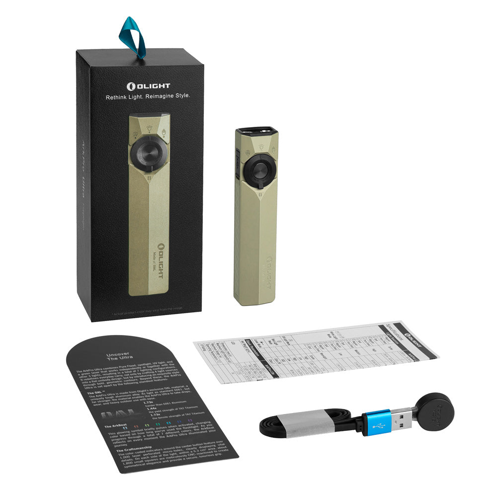 Olight ArkPro Ultra | torcia EDC piatta 4-in-1 | 1.700 lm - Olive Green