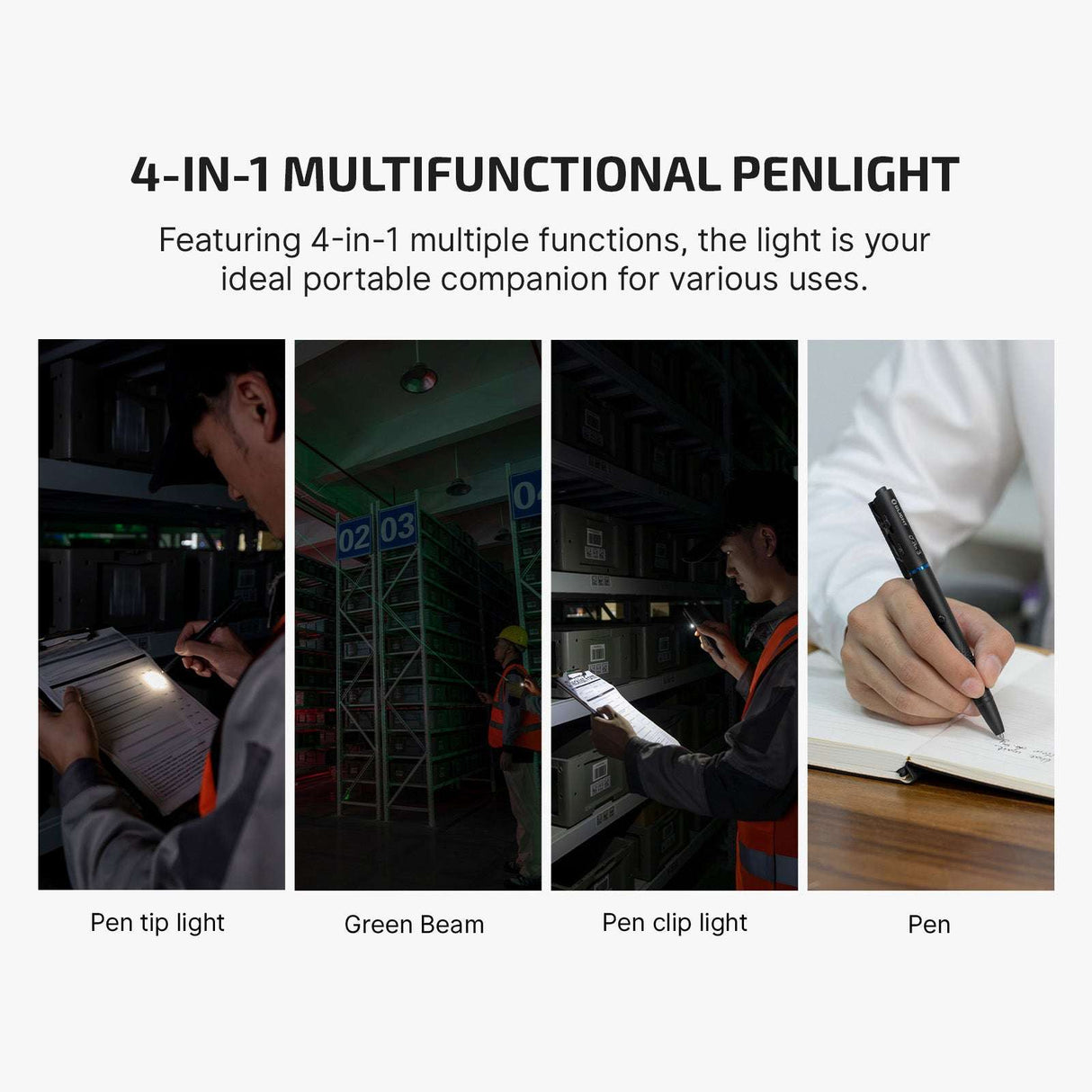 Olight O’Pen 3 | penlight multifunzione | 120 lm + laser verde - Nero