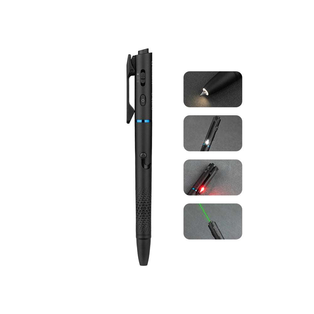 Olight O’Pen 3 | penlight multifunzione | 120 lm + laser verde - Nero
