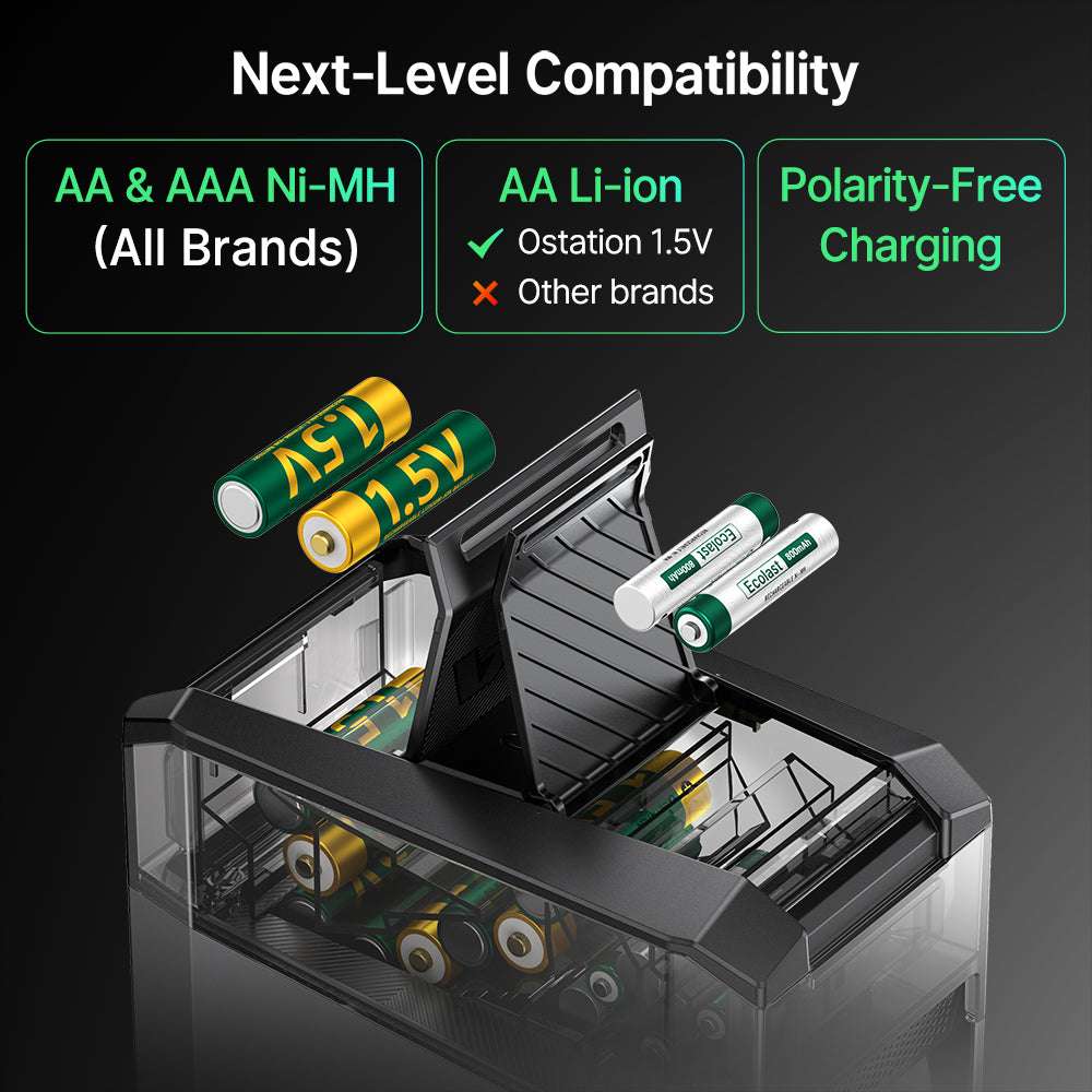 Olight Ostation 2 | caricabatterie intelligente AA/AAA | 3-in-1