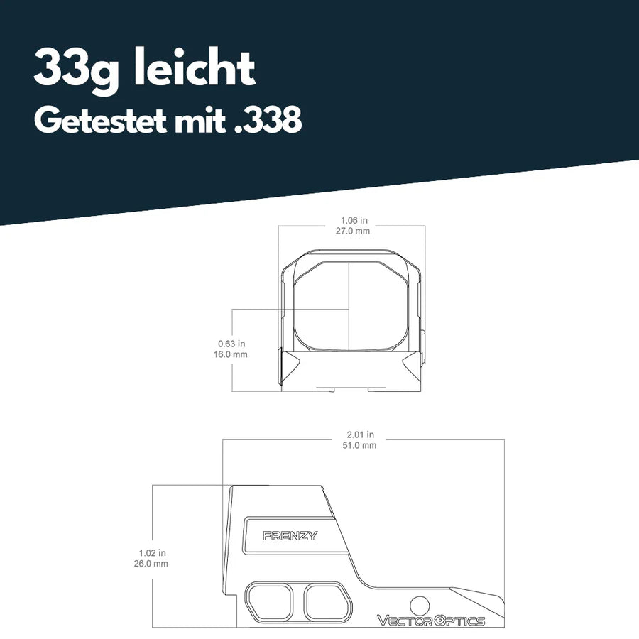 Vector Optics Frenzy 1x16x21 per Glock MOS 