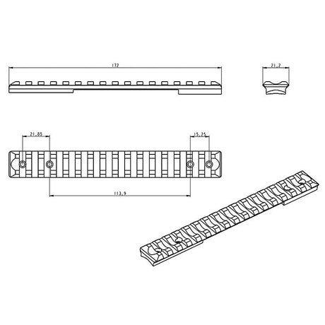 CZ 600 slitta Picatinny [acciaio] | Long