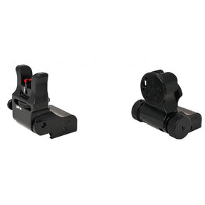 Mire regolabili pieghevoli per base Picatinny [AR-15 M4 & other] | con fibra ottica