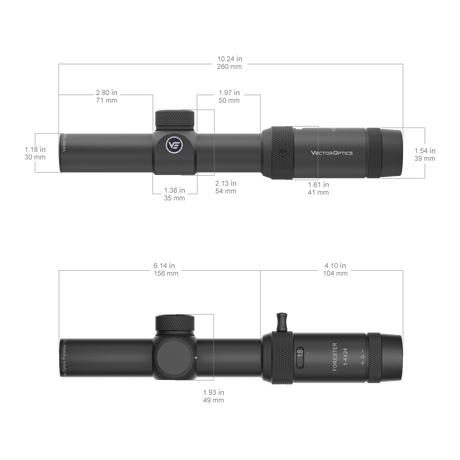 Vector Optics Forester 1-4x24SFP cannocchiale da puntamento per fucile