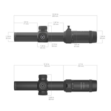 Vector Optics Forester 1-5x24SFP GenII cannocchiale da puntamento per fucile