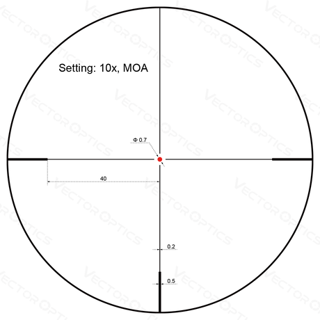 Vector Optics Forester 2-10x40SFP cannocchiale da puntamento per fucile
