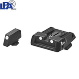 Mire regolabili per Glock [G17 G19 G26 & other] | con punti bianchi