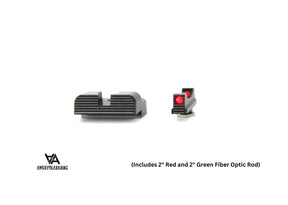 Mire basse per Glock [G17 G19 G26 & other] | con fibra ottica