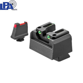 Mire semi-regolabili alte per Glock MOS [G17 MOS G19 MOS & other] | con fibra ottica