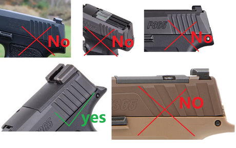 Sig P365 [X & XL] piastra adattatrice | type C [RMR RTS & Docter impronta]