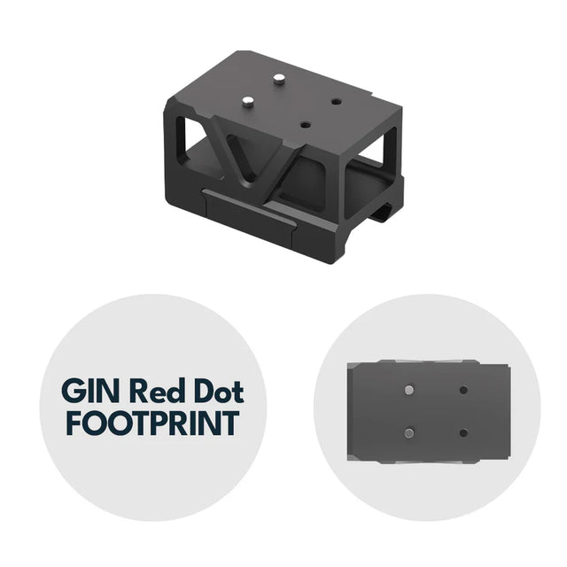 Picatinny attacco red dot con rialzo [32 mm] | C-More RTS impronta