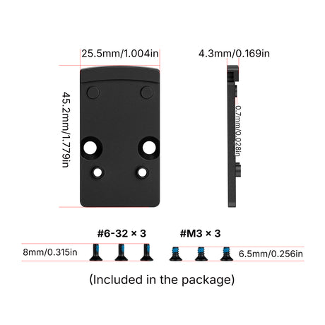 Adattatore impronta | da Trijicon RMR a Shield RMSc & K-series impronta