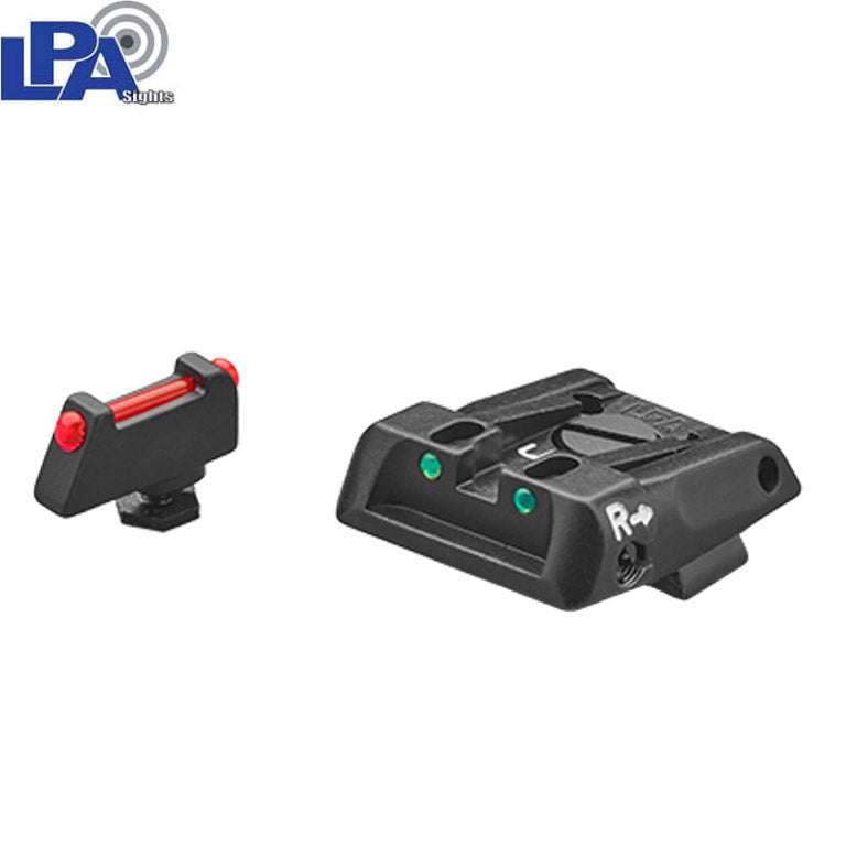 Mire regolabili per Glock [G17 G19 G26 & other] | con fibra ottica