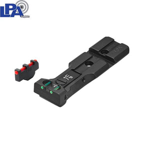 S&W revolver [686 629 19 66 586 & other] mire regolabili predisposte per red dot [pin-front sight] | con fibra ottica