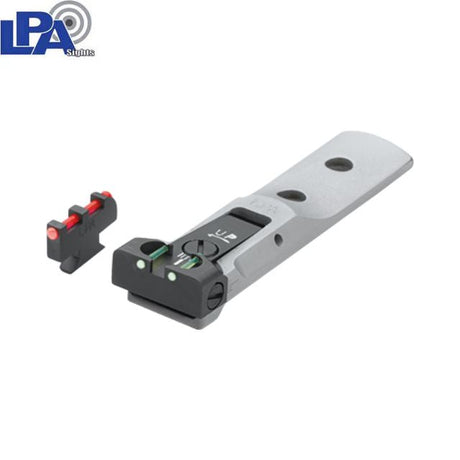 S&W revolver [686, 629, 19, 66, 586 & other] adjustable sight set [silver; spring-front sight] | fiber optic