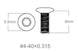 Set di viti 3pcs | 4-40x0.315’’ [T10]