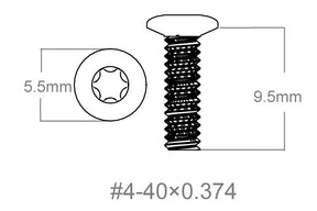 Set di viti 3pcs | 4-40x0.374’’ [T10]