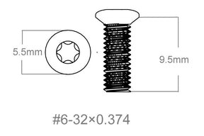 Set di viti 3pcs | 6-32x0.374’’ [T10]