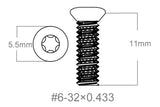 Set di viti 3pcs | 6-32x0.433’’ [T10]
