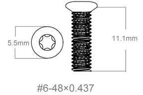 Set di viti 3pcs | 6-48x0.437’’ [T10]
