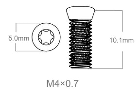 Set di viti 3pcs | M4x0.7 [T10]