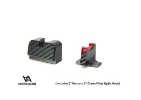 Sig Sauer P220 P226 P229 P320 & P365 Optics Ready mire sportive alte con fibra ottica