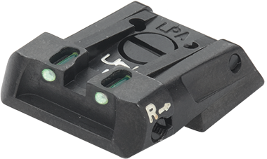 Tanfoglio Force, Combat & Compact mirino posteriore regolabile | con fibre ottiche 