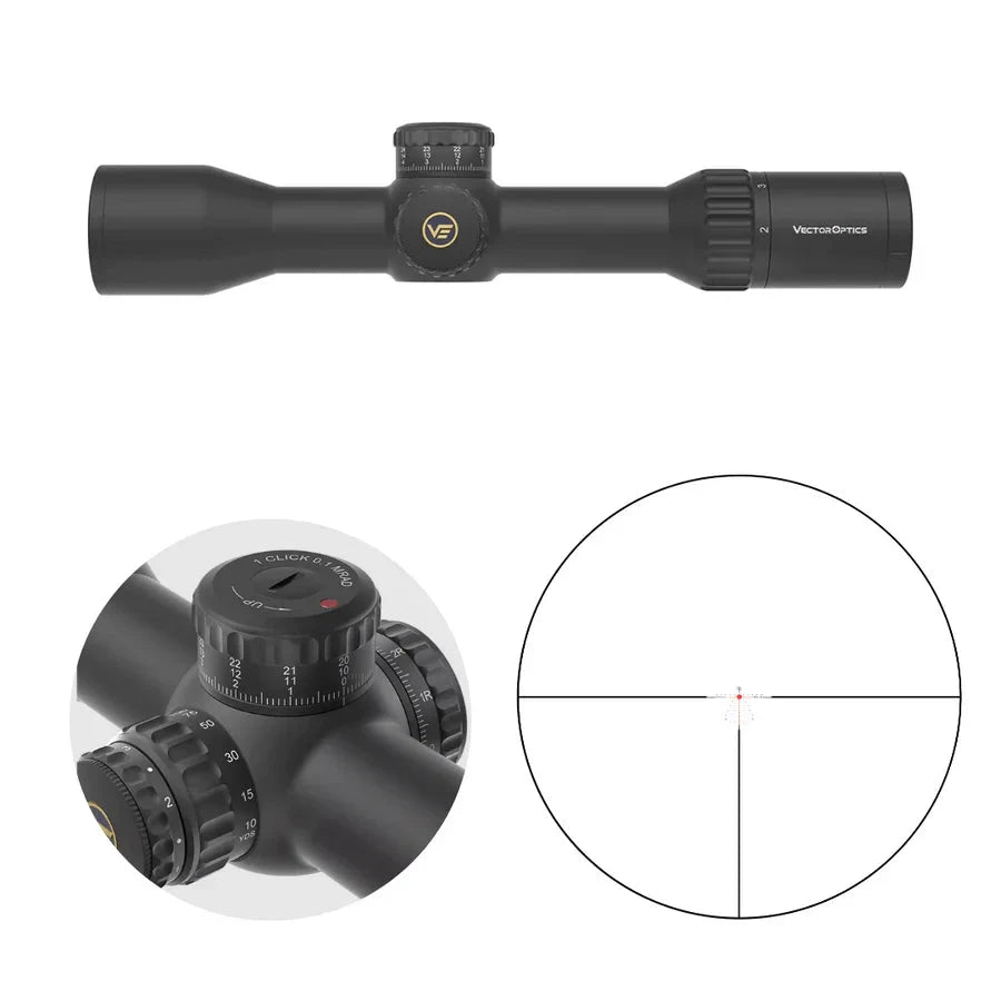 Vector Optics Continental x6 2-12x44 CTR cannocchiale MPVO Vector Optics
