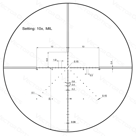 Vector Optics Veyron 10x44 SFP cannocchiale compatto per fucile