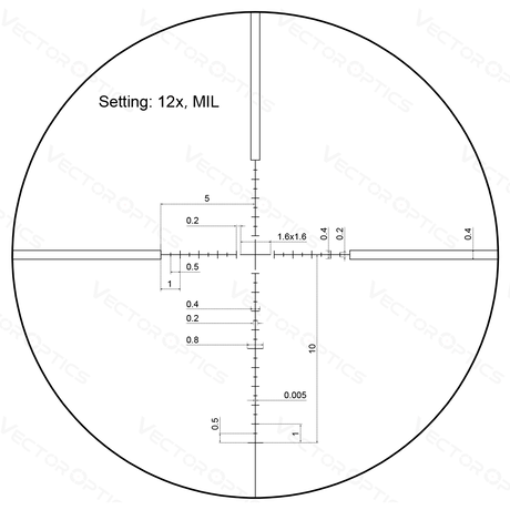 Vector Optics Veyron 3-12x44 SFP cannocchiale compatto per carabina