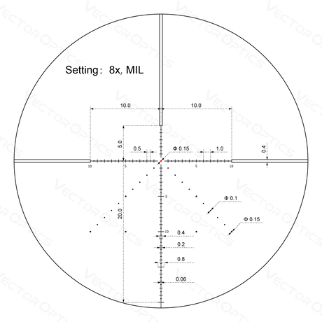 Vector Optics Veyron 2-8x32IR cannocchiale compatto per carabina