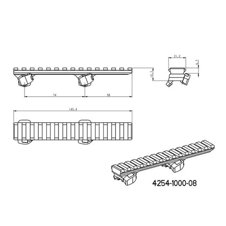Adapter per slitta Picatinny | base Blaser
