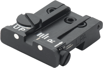 Browning Hi-Power [Sport Vigilante Mark III Practical HP40] tacca di mira regolabile | punti bianchi