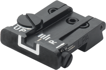 Browning Hi-Power [Sport Vigilante Mark III Practical HP40] tacca di mira regolabile | linee bianche