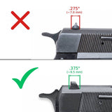 Browning Hi-Power [Vigilante Mark III Practical HP40] mire regolabili | linee bianche