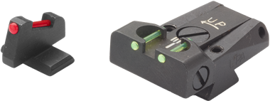 Browning Hi-Power [Vigilante Mark III Practical HP40] mire regolabili | fibra ottica [front & rear]