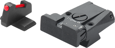 Browning Hi-Power [Vigilante Mark III Practical HP40] mire regolabili | fibra ottica [front]