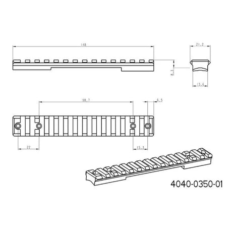 Howa 1500S slitta Picatinny [acciaio]