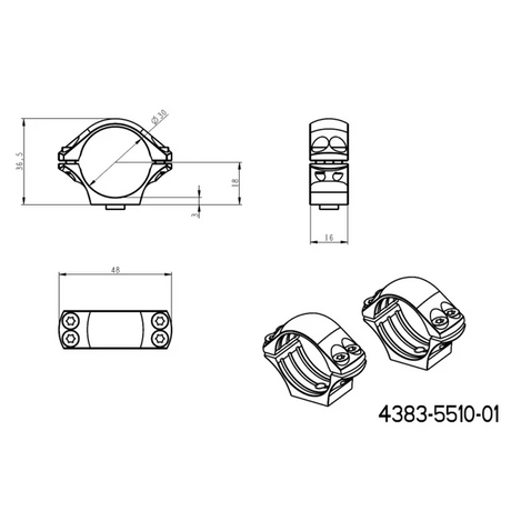 30mm anelli per ottiche | lunga base tattica Picatinny QD 
