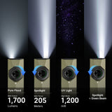 Olight ArkPro Ultra | torcia EDC piatta 4-in-1 | 1.700 lm - Olive Green