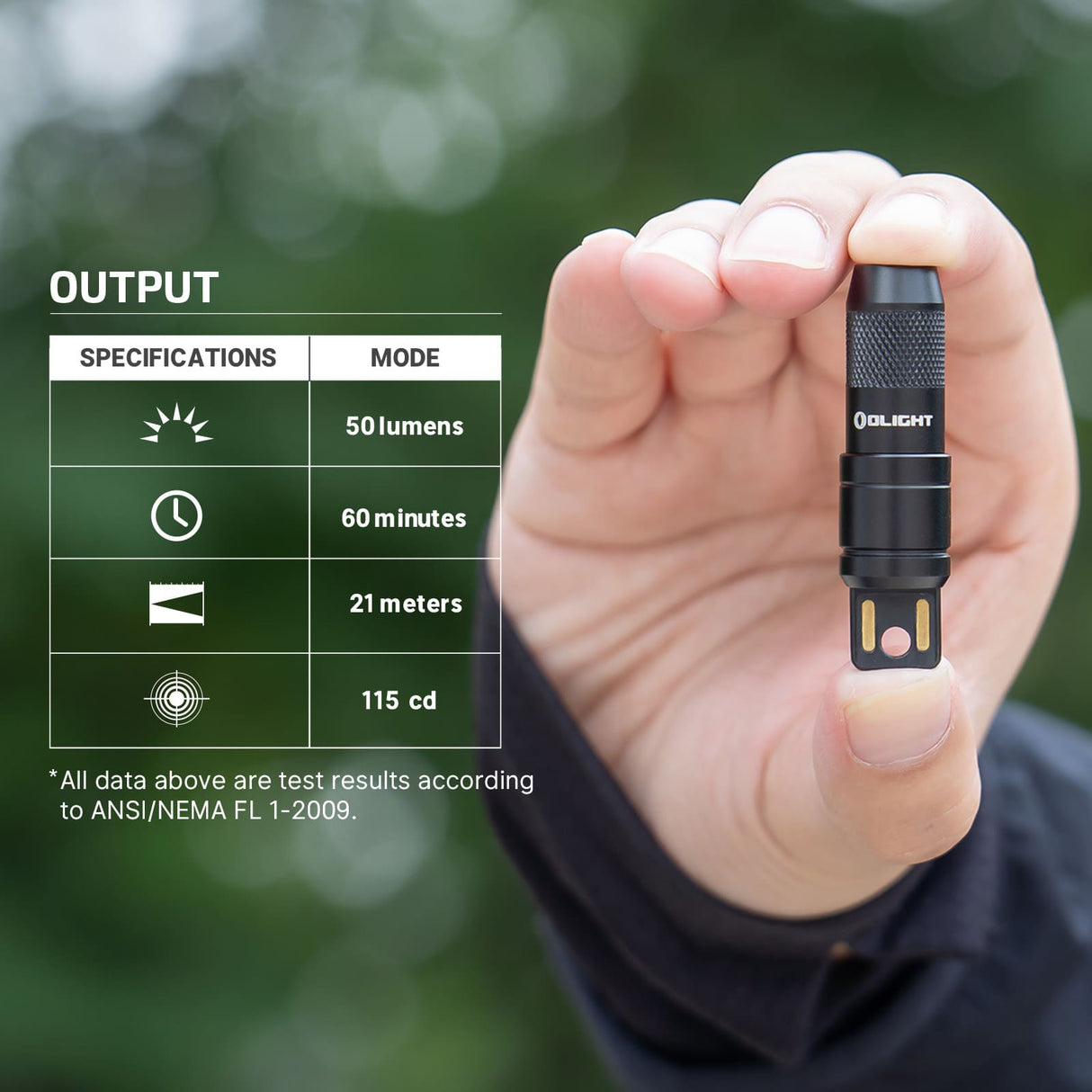 Olight imini 2 | mini torcia portachiavi ricaricabile | 50 lm